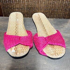 Handcrafted Fiber Native Abaca Sandals Pink